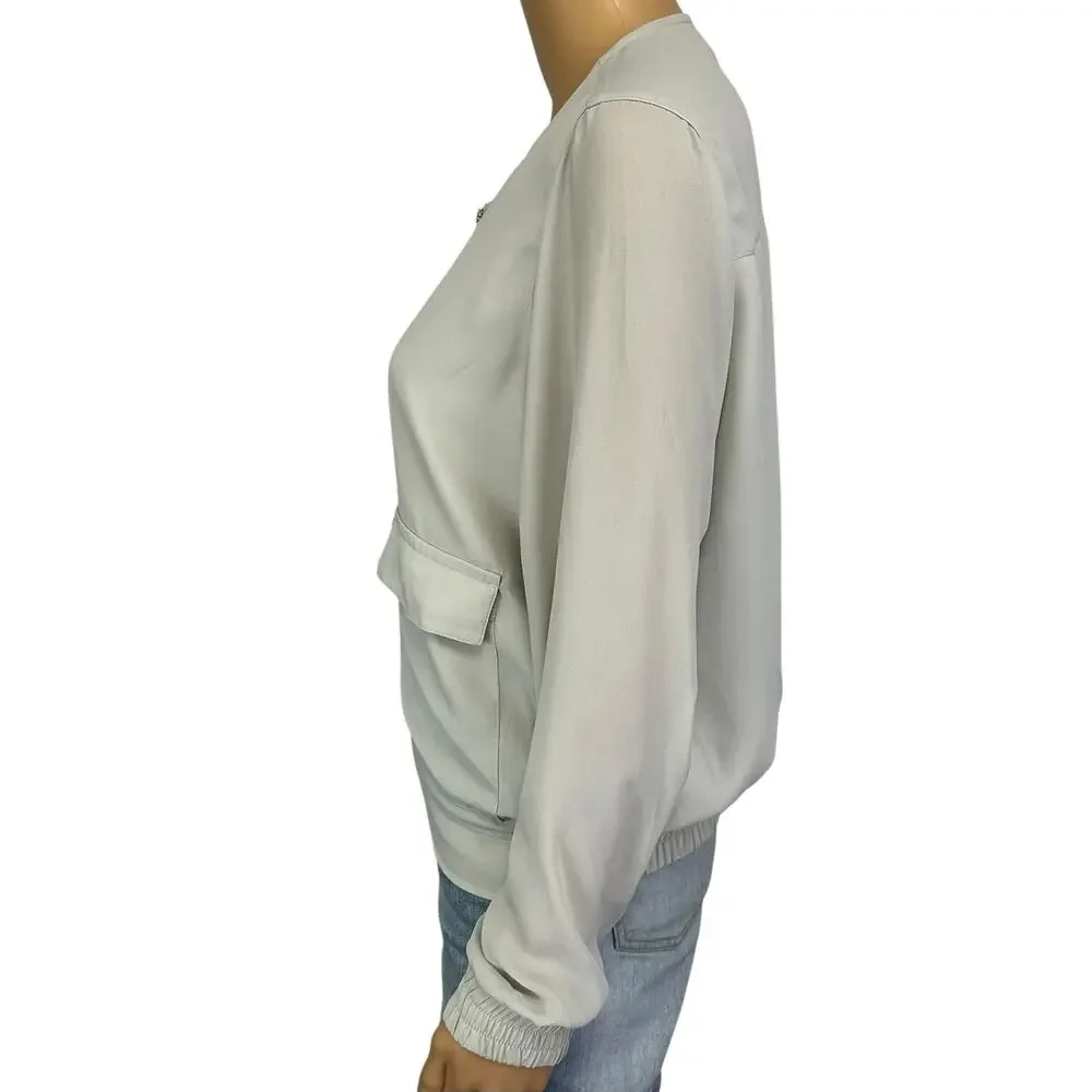 J. Crew Drapey Collarless Jacket Pistachio Mist J0938 Size XS